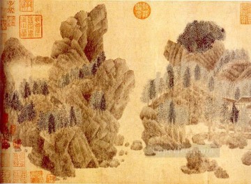 Qian Xuan Painting - Vivienda Qian Xuan en las Montañas Flotantes de Jade